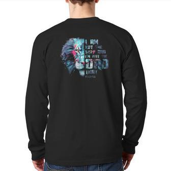 I Am Not The Step Dad I'm Just The Dad That Stepped Colorful Lion Face Back Print Long Sleeve T-shirt | Mazezy AU
