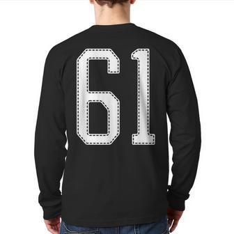 Official Team League 61 Jersey Number 61 Sports Jersey Back Print Long Sleeve T-shirt - Monsterry