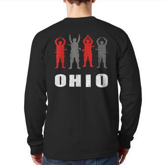 Ohio State Ohio Pride Soldier Military Veterans Back Print Long Sleeve T-shirt | Mazezy