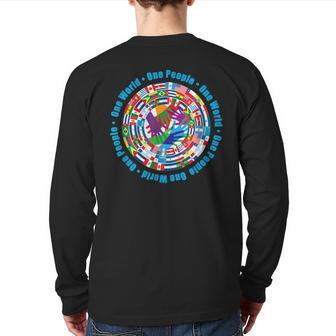 One World One People T Back Print Long Sleeve T-shirt - Monsterry UK