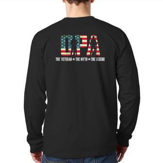 Opa The Veteran The Myth The Legend For Dad Fathers Day Back Print Long Sleeve T-shirt | Mazezy UK