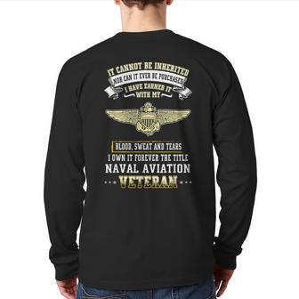 I Own Forever The Title Naval Aviation Veteran Back Print Long Sleeve T-shirt | Mazezy