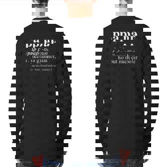 Pap Pap Like A Grandfather But So Much Cooler Back Print Long Sleeve T-shirt | Mazezy