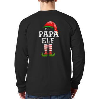 The Papa Elf Family Matching Christmas Group Pajama Back Print Long Sleeve T-shirt | Mazezy