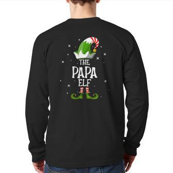 The Papa Elf Family Matching Group Christmas Back Print Long Sleeve T-shirt | Mazezy CA