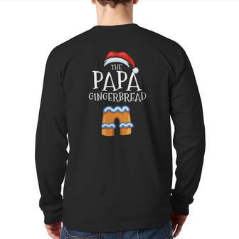 Papa Gingerbread Family Matching Group Christmas Pajama Back Print Long Sleeve T-shirt | Mazezy UK