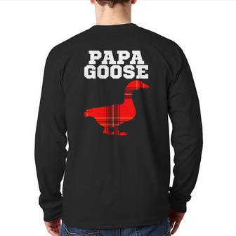 Papa Goose Papa Goose Father's Day Animal Back Print Long Sleeve T-shirt | Mazezy CA