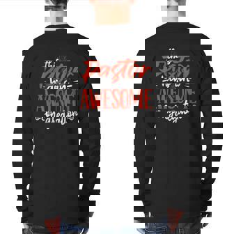 Papa Because Grandpa Is For Old Guys Dad Back Print Long Sleeve T-shirt | Mazezy