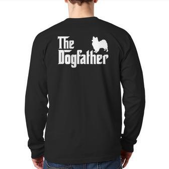Papillon The Dogfather Pet Lover Back Print Long Sleeve T-shirt | Mazezy CA