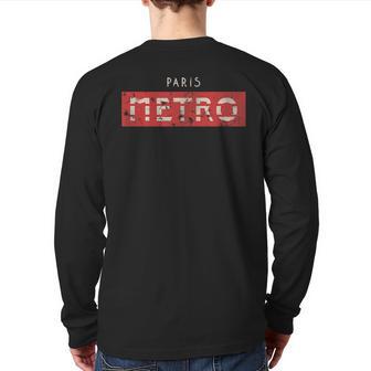 Paris Metro For Paris France Travelers Back Print Long Sleeve T-shirt - Monsterry AU