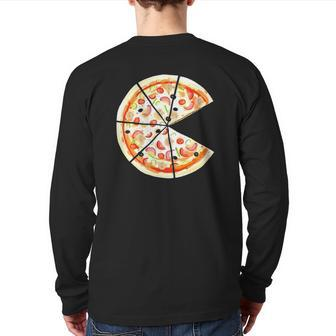 Pizza Pie And Slice Dad And Son Matching Pizza Father’S Day Back Print Long Sleeve T-shirt | Mazezy UK