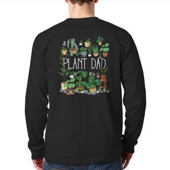 Plant Dad Gardening Lover Back Print Long Sleeve T-shirt | Mazezy