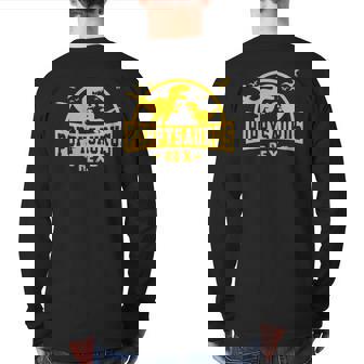 Poppysaurusrex Dinosaur Dada Papa Men Boy Family Matching Back Print Long Sleeve T-shirt | Mazezy