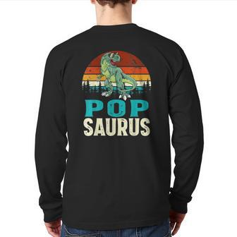 Popsaurusrex Dinosaur Pop Saurus Family Matching Back Print Long Sleeve T-shirt | Mazezy