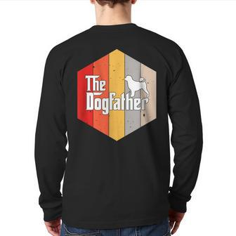 Portuguese Water Dog Retro Vintage Dog Father Back Print Long Sleeve T-shirt | Mazezy
