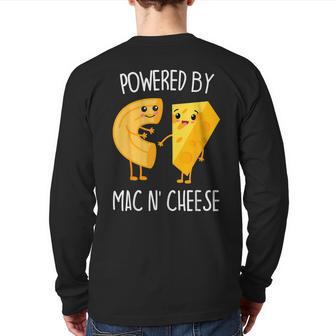 Powered By Mac N Cheese Back Print Long Sleeve T-shirt - Monsterry CA