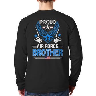 Pride US Army Veteran I'm A Proud Air Force Brother Back Print Long Sleeve T-shirt | Mazezy