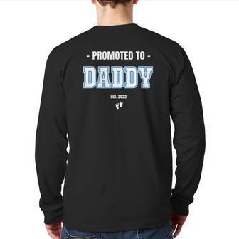 Promoted To Daddy 2022 Father S For Men New Dad Back Print Long Sleeve T-shirt | Mazezy