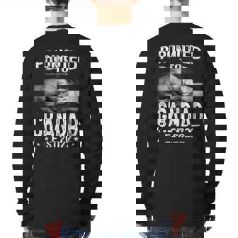 Promoted To Great Grandad 2022 Fathers Day First New Grandpa Grandpa Back Print Long Sleeve T-shirt | Mazezy