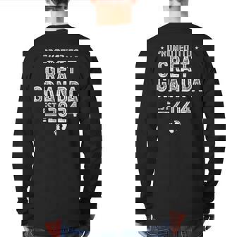 Promoted To Great Grandpa 2024 Soon To Be Great Grandpa Back Print Long Sleeve T-shirt | Mazezy