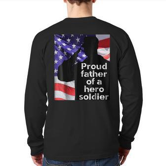 Proud Army Dad Best Military For Dad Back Print Long Sleeve T-shirt | Mazezy DE