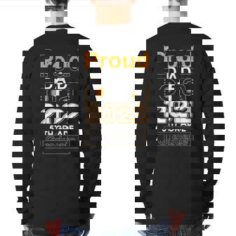 Proud Dad Of 2022 5Th Grade Graduate Fathers Day Graduation Back Print Long Sleeve T-shirt | Mazezy