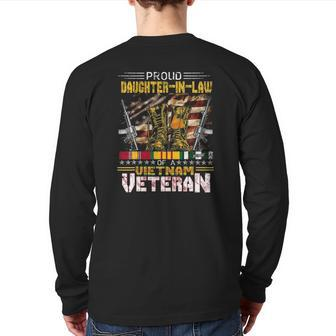 Proud Daughter-In-Law Of A Vietnam Veteran Veteran Back Print Long Sleeve T-shirt | Mazezy