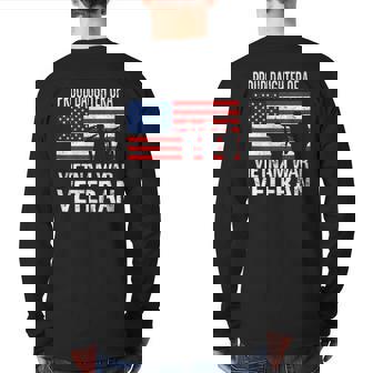 Proud Daughter Vietnam War Veteran For Matching With Dad Vet Back Print Long Sleeve T-shirt | Mazezy