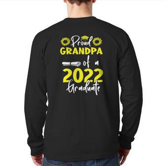 Proud Grandpa Of A 2022 Graduate Class Of 2022 Graduation Back Print Long Sleeve T-shirt | Mazezy