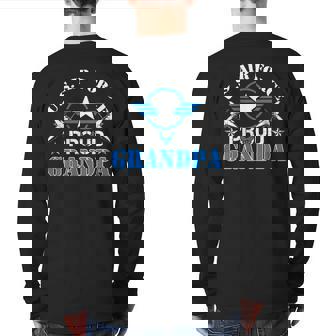 Proud Grandpa Us Air Force Usaf Veteran Back Print Long Sleeve T-shirt | Mazezy