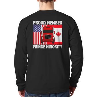 Proud Member Fringe Minority Canadian Trucker Back Print Long Sleeve T-shirt | Mazezy