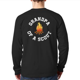 Proud Scout Grandpa I Scout Grandfather Back Print Long Sleeve T-shirt | Mazezy