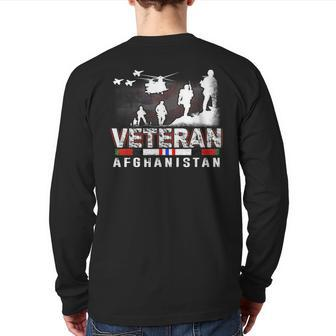 Proud Us Afghanistan Veteran Military Veteran Day Back Print Long Sleeve T-shirt | Mazezy AU
