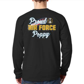 Proud Us Air Force Poppy Veteran Day Back Print Long Sleeve T-shirt | Mazezy