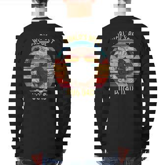 For Pug Dog Dad Worlds Best Pug Dad Back Print Long Sleeve T-shirt | Mazezy