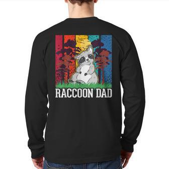 Racoon Dad Back Print Long Sleeve T-shirt | Mazezy