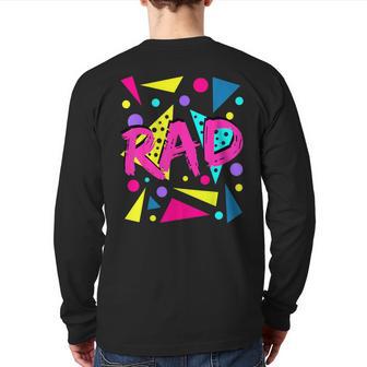 Rad 1980S Vintage Eighties Costume Party Back Print Long Sleeve T-shirt - Monsterry UK