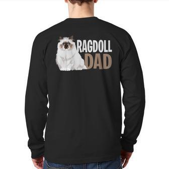 Ragdoll Cat Dad Cat Owner Lovers Back Print Long Sleeve T-shirt | Mazezy