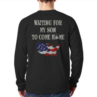 Red Friday Military Son Home From Deployment Back Print Long Sleeve T-shirt - Monsterry