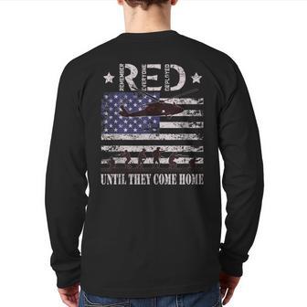 Red Friday Remember Everyone Deployed Military Army Veteran Back Print Long Sleeve T-shirt - Monsterry AU