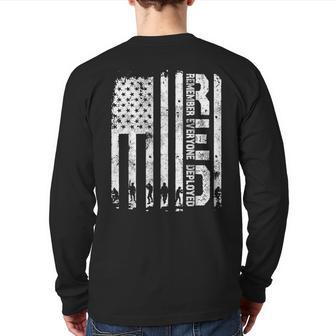Red Friday Remember Everyone Deployed Military Wear Red Back Print Long Sleeve T-shirt - Monsterry AU