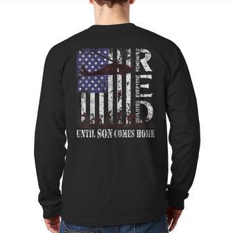 Red Friday For My Son Us Army Military Deployed Veteran Back Print Long Sleeve T-shirt - Monsterry CA