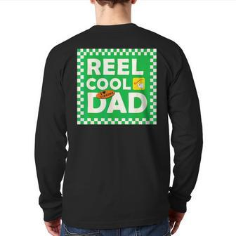 Reel Cool Dad Angler Fishing Back Print Long Sleeve T-shirt | Mazezy