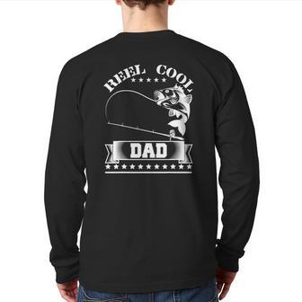 Reel Cool Dad Fishing Father's Day Back Print Long Sleeve T-shirt | Mazezy CA
