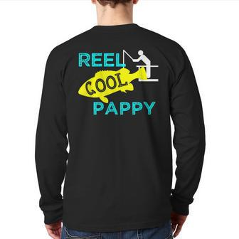 Reel Cool Pappy T Fisherman Fathers Day Back Print Long Sleeve T-shirt | Mazezy