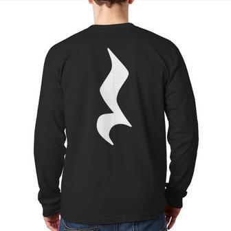 Rest Music Notation Symbol Mindfulness Peace Pause Back Print Long Sleeve T-shirt - Monsterry AU