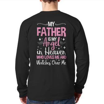 Rest In Peace Dad Father Back Print Long Sleeve T-shirt | Mazezy AU