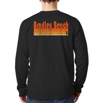 Retro 80S Style Bradley Beach Nj Back Print Long Sleeve T-shirt - Monsterry