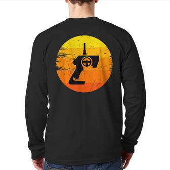 Retro Drag Racing Rc Car Enthusiast Mini Car Slot Car Racer Back Print Long Sleeve T-shirt - Monsterry UK