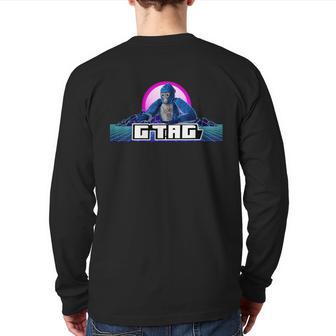 Retro Gorilla Game Decorations Meme Monke Tag Vr Game Back Print Long Sleeve T-shirt - Monsterry AU